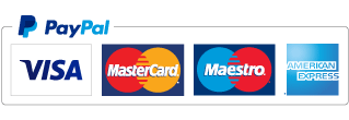Payment via PayPal, Mastercard, Visa, Maestro & American Express